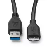 Microconnect USB3.0AB05MICRO USB-kaapeli USB 3.2 Gen 1 (3.1 Gen 1) 0,5 m USB A Micro-USB B musta
