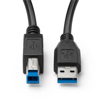 Microconnect USB3.0AB1B USB-kaapeli USB 3.2 Gen 1 (3.1 Gen 1) 1 m USB A USB B musta