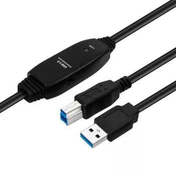 Microconnect Active USB3.0 A-B 7m M-M musta kaapeli 5 Gbit/s