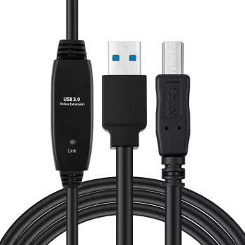 Microconnect Active USB3.0 A-B 7m M-M musta kaapeli 5 Gbit/s