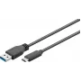 Microconnect USB3.1CA0015 USB-kaapeli USB 3.2 Gen 1 (3.1 Gen 1) 0,15 m USB C USB A musta