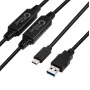 Microconnect USB3.1CA10AMP USB-kaapeli USB 3.2 Gen 1 (3.1 Gen 1) 10 m USB C USB A musta