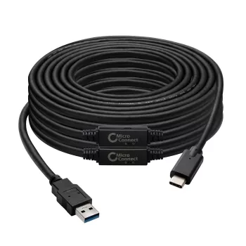 Microconnect USB3.1CA10AMP USB-kaapeli USB 3.2 Gen 1 (3.1 Gen 1) 10 m USB C USB A musta