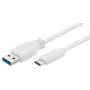 Microconnect USB3.1CA1W USB-kaapeli USB 3.2 Gen 1 (3.1 Gen 1) 1 m USB A USB C valkoinen