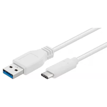 Microconnect USB3.1CA2W USB-kaapeli USB 3.2 Gen 1 (3.1 Gen 1) 2 m USB A USB C valkoinen
