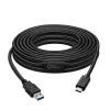 Microconnect USB3.1CA5AMP USB-kaapeli USB 3.2 Gen 1 (3.1 Gen 1) 5 m USB C USB A musta