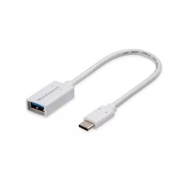 Microconnect USB3.1CAF02W USB-kaapeli USB 3.2 Gen 1 (3.1 Gen 1) 0,2 m USB C USB A valkoinen