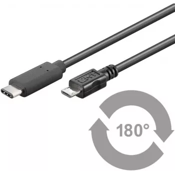 Microconnect USB3.1CAMIB1 USB-kaapeli USB 2.0 1 m USB-C Micro-USB B musta