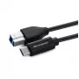 Microconnect USB3.1CB1 USB-kaapeli USB 3.2 Gen 1 (3.1 Gen 1) 1 m USB-C USB-B musta