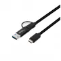 Microconnect USB3.1CCA1 USB-kaapeli USB 3.2 Gen 1 (3.1 Gen 1) 1 m USB-C musta