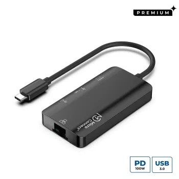 Microconnect USB3.1CCOM16 kannettavan telakka/porttitoistin johdollinen USB 3.2 Gen 1 (3.1 Gen 1) Type-C harmaa