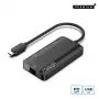 Microconnect USB3.1CCOM16 kannettavan telakka/porttitoistin johdollinen USB 3.2 Gen 1 (3.1 Gen 1) Type-C harmaa