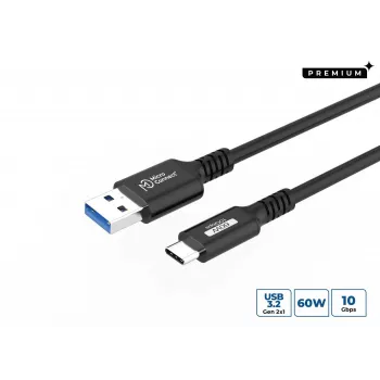 Microconnect USB3.2AC1 USB-kaapeli USB 3.2 Gen 2 (3.1 Gen 2) 1 m USB-C USB-A musta