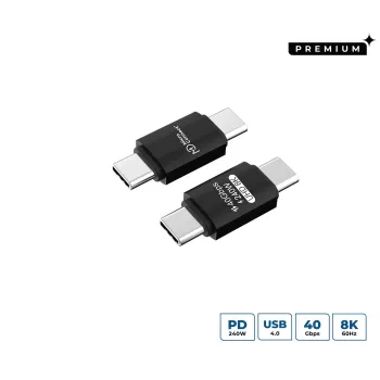 MicroConnect Premium USB4 USB-C -sovitin, 40 Gbit/s, 240 W (USB4-CC-240W)