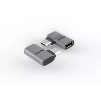 MicroConnect Premium USB4 USB-C kulmasovitin, 40 Gbps, 240 W (USB4-CCFA-240W)