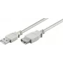 Microconnect USBAAF2 USB-kaapeli USB 2.0 1,8 m USB-A harmaa
