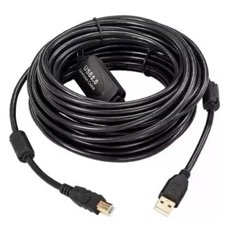 Microconnect USBAB10B-ACTIVE USB-kaapeli USB 2.0 10 m USB-B USB-A musta