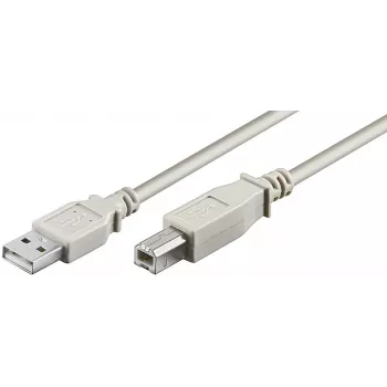 Microconnect USBAB5 USB-kaapeli USB 2.0 5 m USB A USB B harmaa