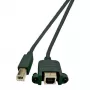 Microconnect USBABF1PANEL2 USB-kaapeli USB 2.0 1,8 m USB A USB B musta
