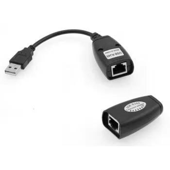 Microconnect USBEXT60M verkkojatko lähetin ja vastaanotin musta