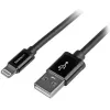 StarTech.com 2 m (6 ft.) USB–Lightning-kaapeli – pitkä iPhone / iPad / iPod -latauskaapeli – Lightning–USB-kaapeli – Apple MFi -sertifioitu – musta