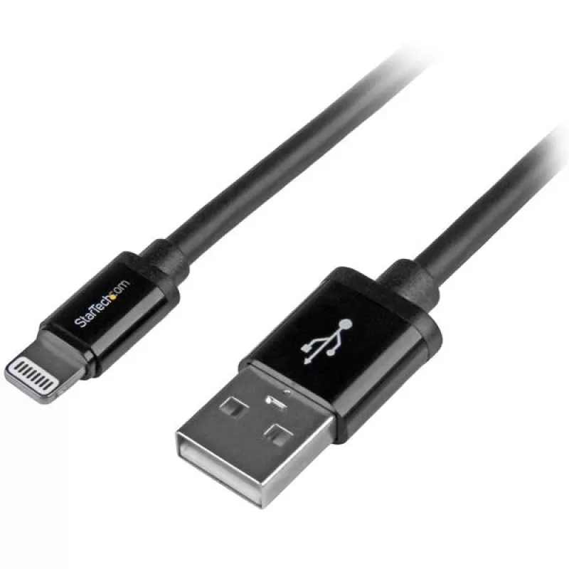 StarTech.com 2 m (6 ft.) USB–Lightning-kaapeli – pitkä iPhone / iPad / iPod -latauskaapeli – Lightning–USB-kaapeli – Apple MFi -sertifioitu – musta