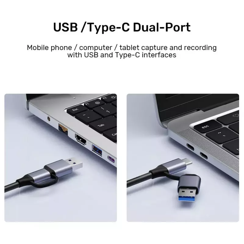 Videokaapeliadapteri UNITEK V1167A USB Type-A/USB Type-C HDMI musta