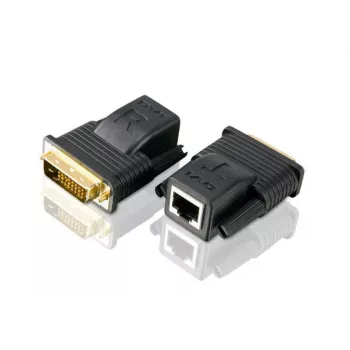 ATEN Mini DVI -videon jatko Cat5e/6 yli (20 m), 1920 x 1080 pikseliä, AV-lähetin ja -vastaanotin, 20 m, johdollinen, musta, HDCP