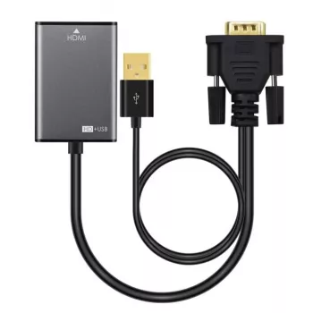 Microconnect VGAHDMI VGA-kaapeli 0,15 m VGA (D-Sub) musta