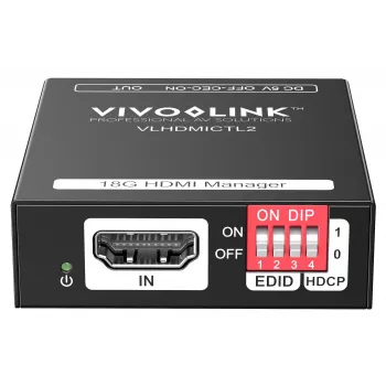 Vivolink VLHDMICTL2 EDID-emulaattori 3840x2160 18 Gbit/s musta