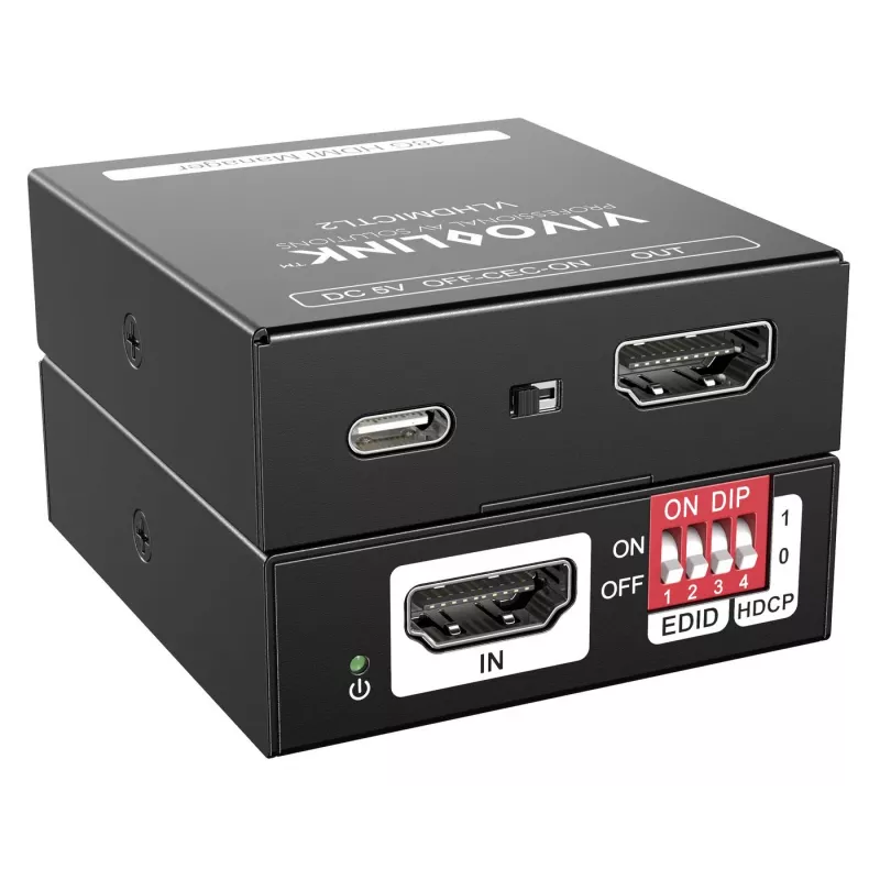Vivolink VLHDMICTL2 EDID-emulaattori 3840x2160 18 Gbit/s musta