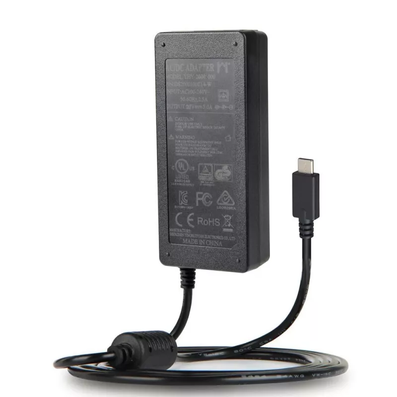 VivoLink VLUSBCPWR100 100 W USB-C PD -laturi, EU- ja UK-virtajohdot