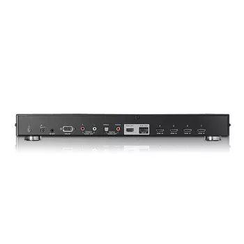 ATEN 4-porttinen Dual View HDMI -kytkin, HDMI, metalli, musta, 15 m, 480p, 720p, 1080i, 1080p, 6,75 Gbit/s