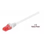 Microconnect V-UTP615WVP Cat6 U/UTP verkkokaapeli, 15 m, valkoinen, 5 kpl:n pakkaus