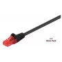 Microconnect V-UTP620SVP Cat6 U/UTP verkkokaapeli, 20 m, musta, 4 kpl:n pakkaus