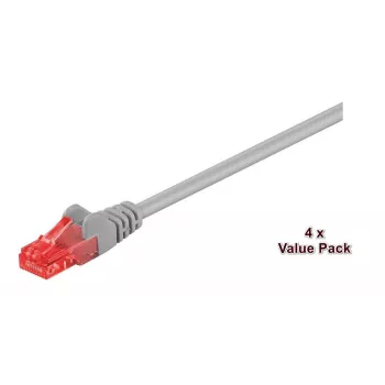 Microconnect V-UTP620VP Cat6 U/UTP verkkokaapeli, 20 m, harmaa, 4 kpl:n pakkaus