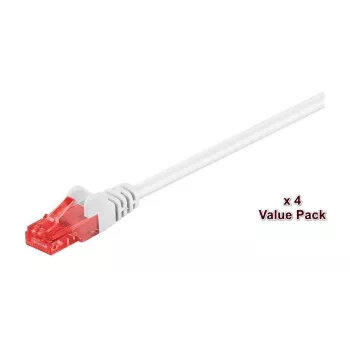 Microconnect V-UTP620WVP Cat6 U/UTP verkkokaapeli, 20 m, valkoinen, 4 kpl:n pakkaus
