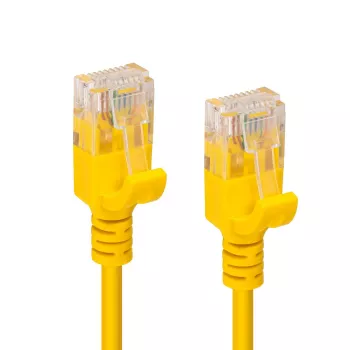 Microconnect V-UTP6A01Y ohut verkkokaapeli keltainen 1 m Cat6a U/UTP (UTP)