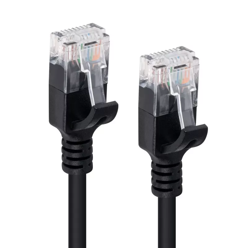 Microconnect V-UTP6A05S ohut verkkokaapeli musta 5 m Cat6a U/UTP (UTP)