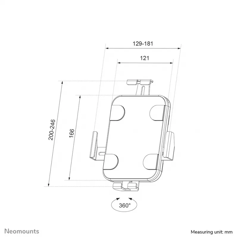 Tablettiteline Neomounts WL15-625WH1 passiivinen sisäkäyttöön valkoinen
