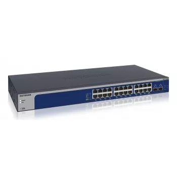 NETGEAR XS724EM hallittava L2 10G Ethernet (100/1000/10000) 1U sininen, harmaa