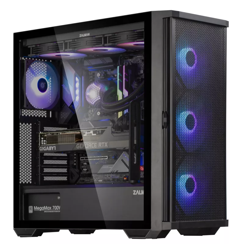 Zalman Z10 PLUS tietokonekotelo Midi Tower musta
