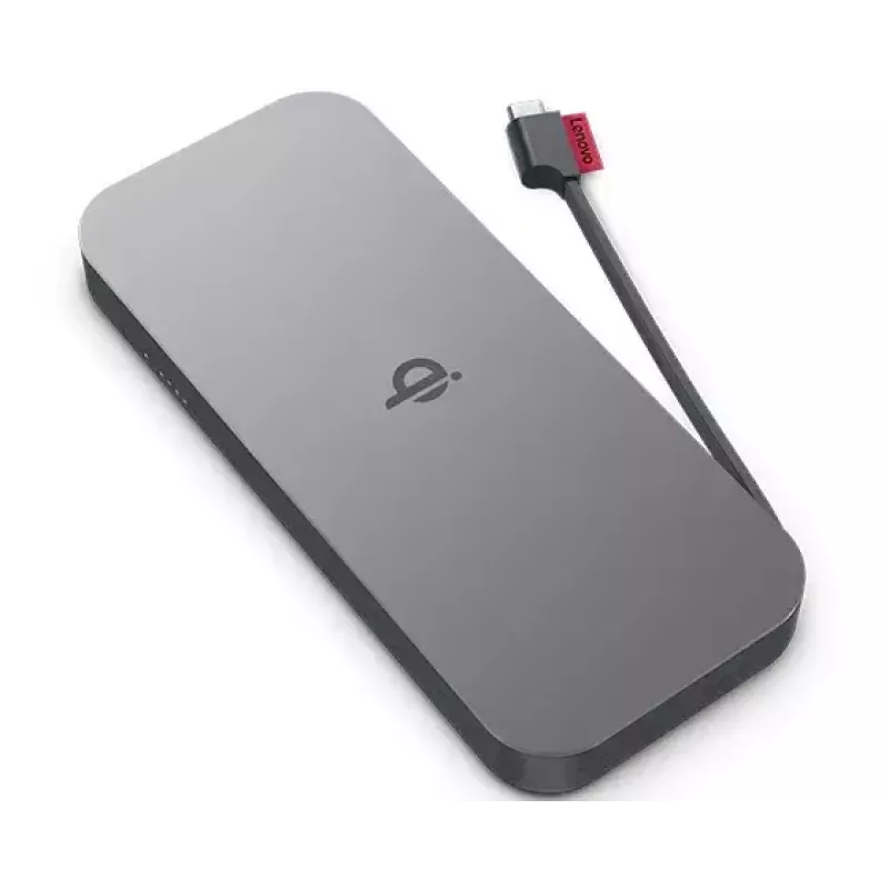 Lenovo GO litiumpolymeeri (LiPo) 10000 mAh langaton lataus harmaa