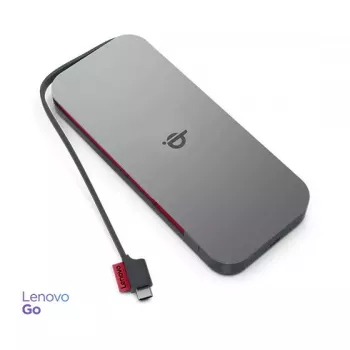 Lenovo GO litiumpolymeeri (LiPo) 10000 mAh langaton lataus harmaa