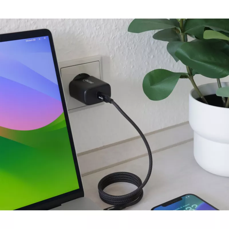 InLine USB PD -virtalähde, GaN-laturi, yksittäinen USB-C, Power Delivery, 65 W