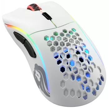 Glorious Gaming Glorious Model D Wireless - mattavalkoinen, oikeakätinen, RF Wireless, 19000 DPI, valkoinen