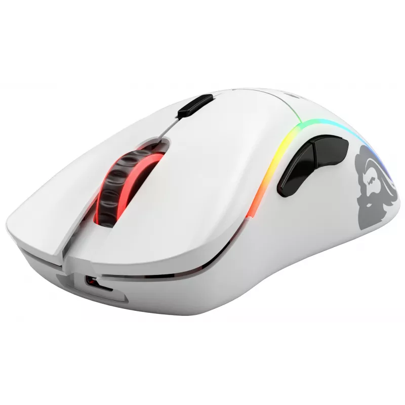 Glorious Gaming Glorious Model D Wireless - mattavalkoinen, oikeakätinen, RF Wireless, 19000 DPI, valkoinen