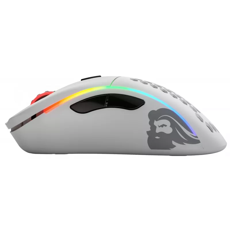 Glorious Gaming Glorious Model D Wireless - mattavalkoinen, oikeakätinen, RF Wireless, 19000 DPI, valkoinen