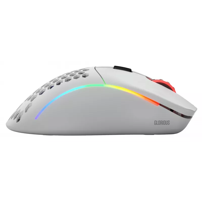 Glorious Gaming Glorious Model D Wireless - mattavalkoinen, oikeakätinen, RF Wireless, 19000 DPI, valkoinen