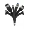Techly ICOC-USBC-FL-U4 USB4 Gen3 USB-C–USB-C joustava litteä kaapeli, 0,124 m